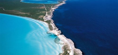 Aerial view of Eleuthera