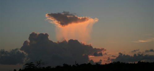 clouds over the island of Eleuthera