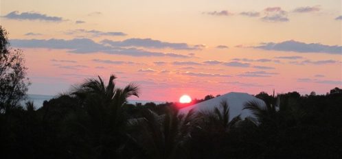 sun setting over our island of Eleuthera in the Bahamas