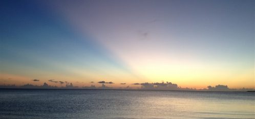 sunset on the beach in Eleuthera